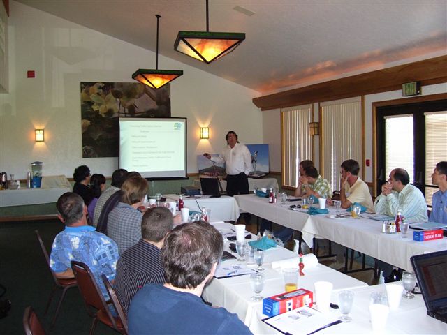 Conference room during 2007 technical presentations.