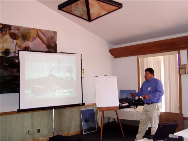 Ian Turnbull, Caltrans District 2, talked about microwave communications for rural ITS applications.